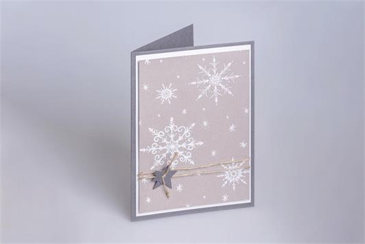 Weihnachtskarte Sterne granit